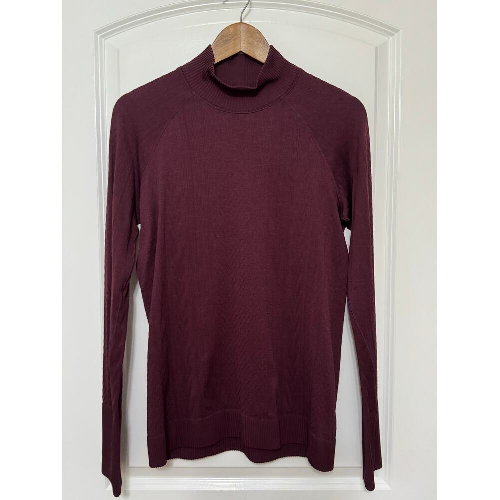 Lululemon Rest Less Mock Neck Dark Adobe Size 10
